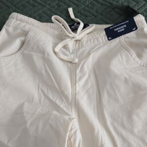 Hollister Cream Drawstring Pants